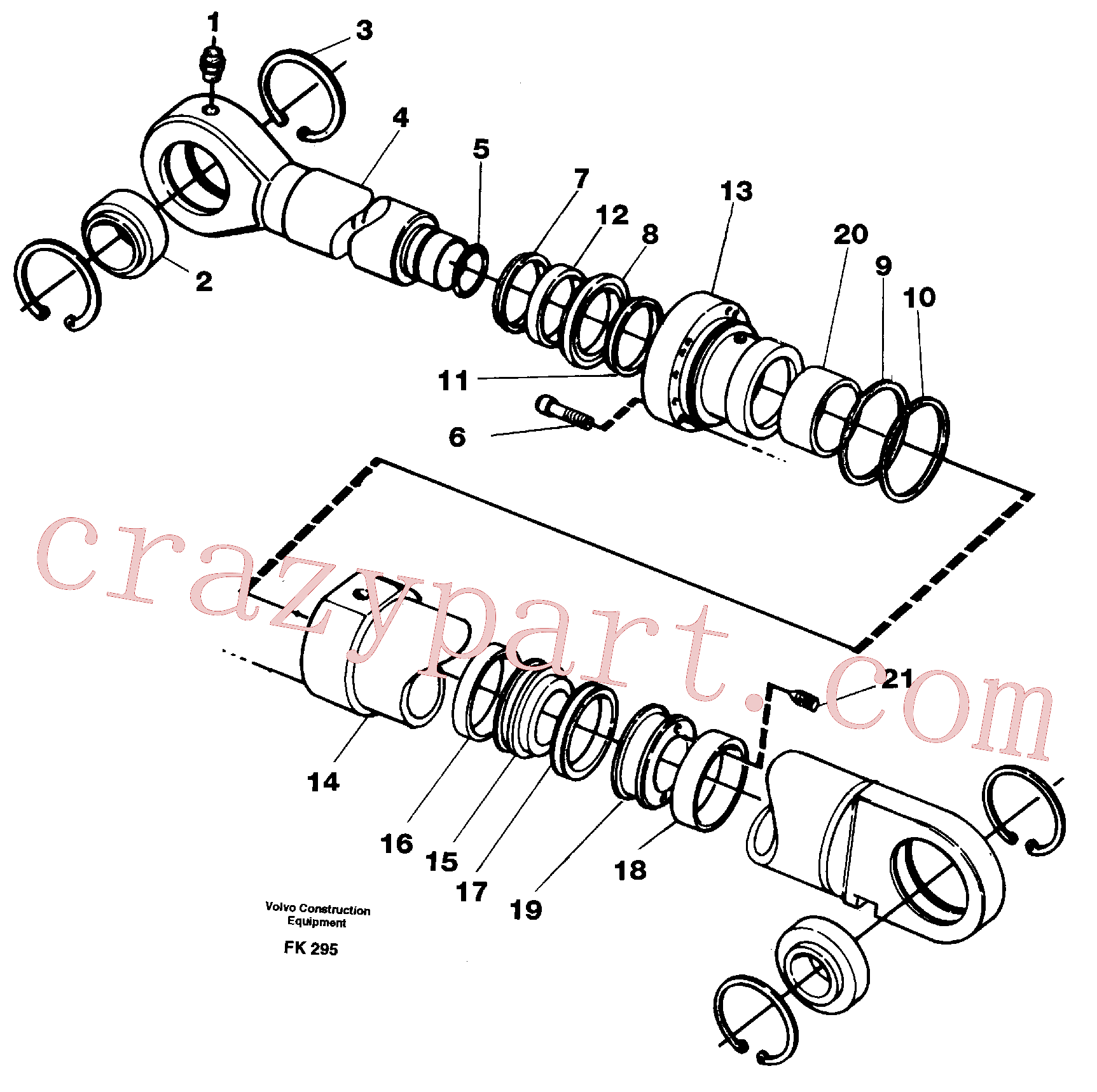 VOE14253680 for Volvo Boom cylinder, adjustable boom(FK295 assembly)