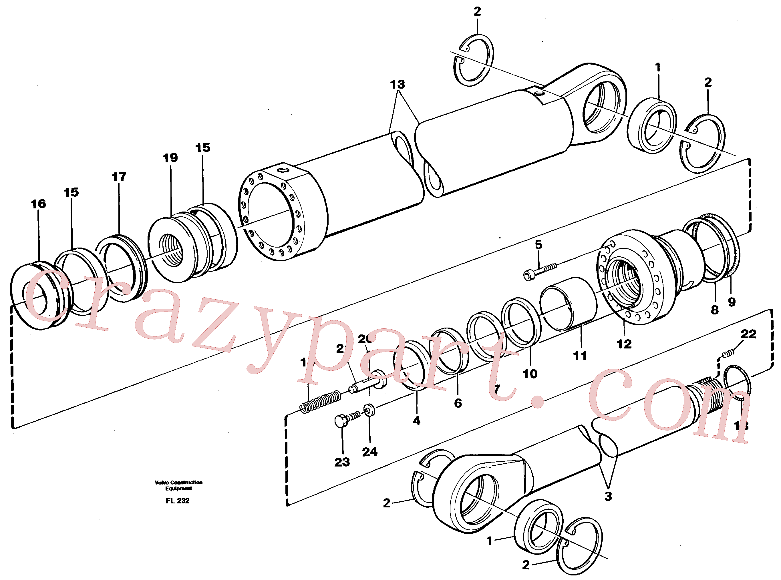 VOE14247902 for Volvo Bucket cylinder(FL232 assembly)