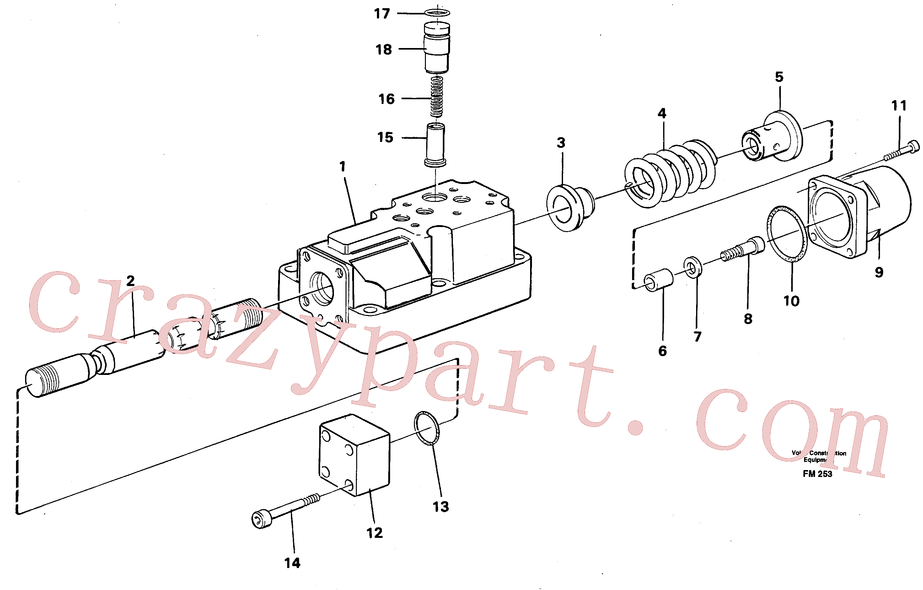 VOE14236709 for Volvo Four-way valve(FM253 assembly)