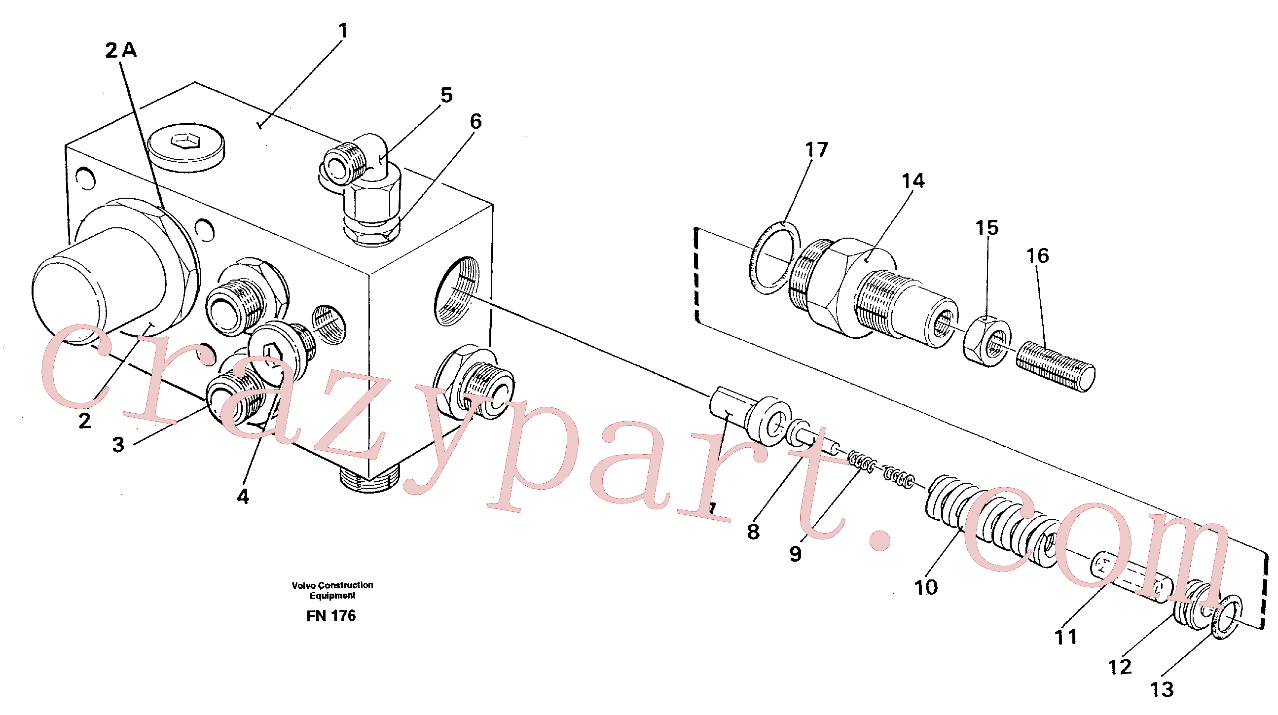 VOE14042925 for Volvo Tank connection(FN176 assembly)
