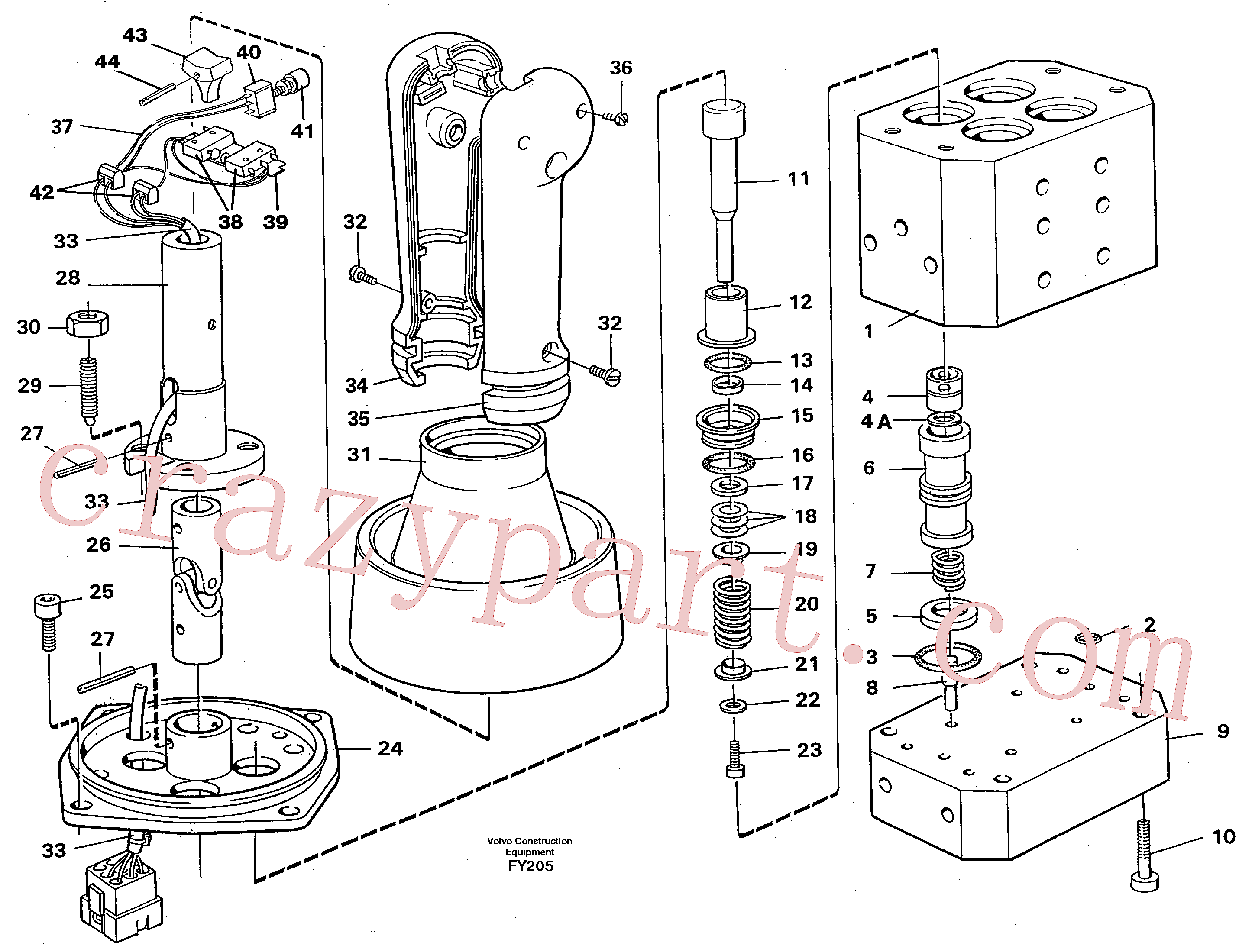 VOE14053896 for Volvo Control pressure valve(FY205 assembly)
