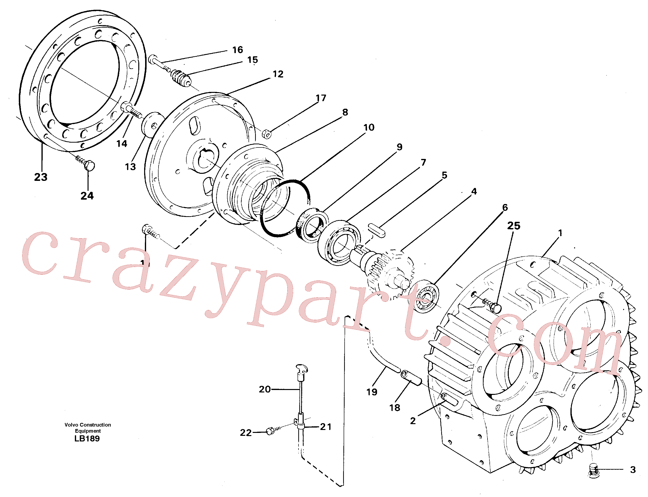 VOE14239985 for Volvo Pump gear box(LB189 assembly)