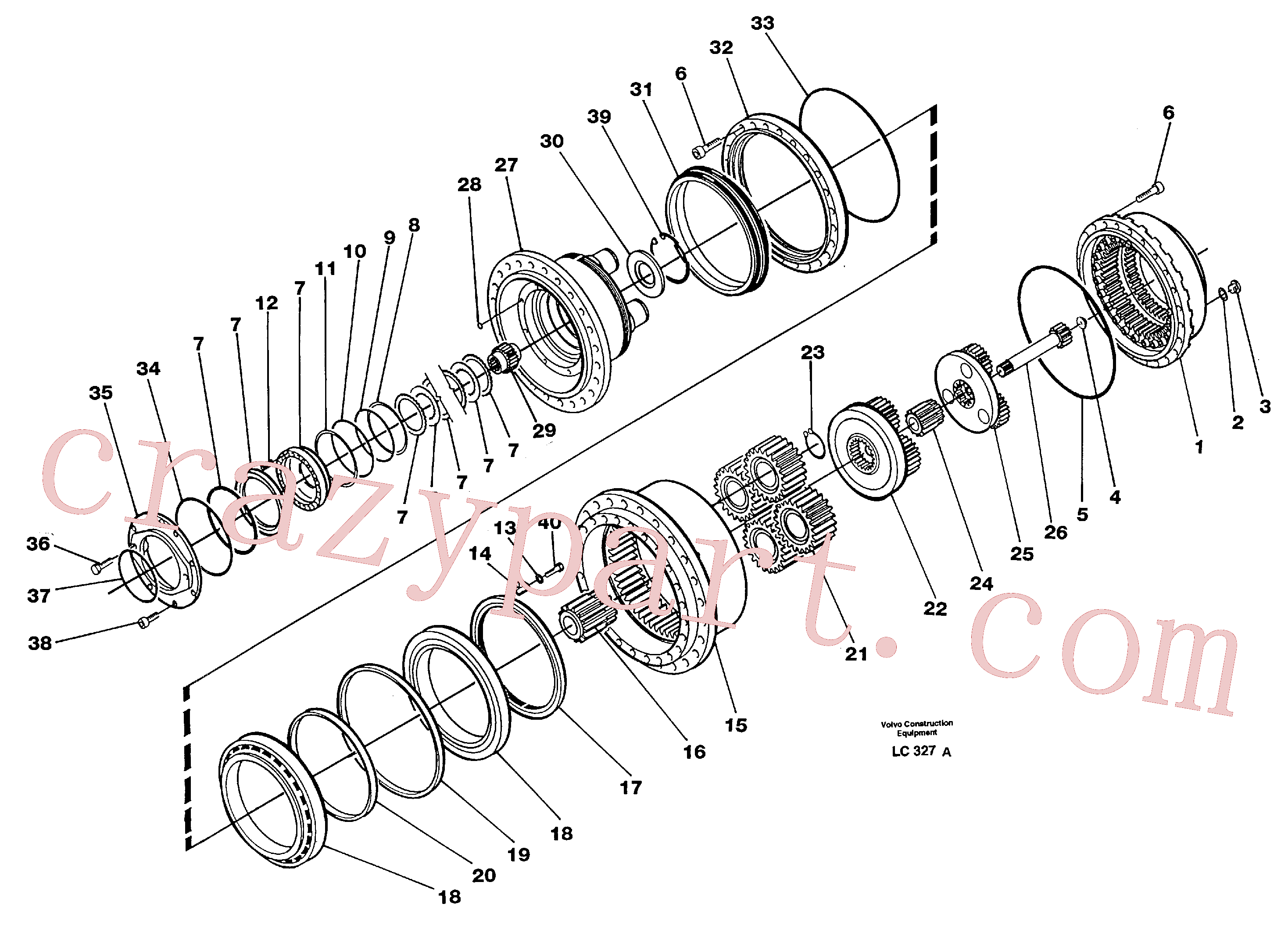 VOE11701207 for Volvo Planetary gear, travel(LC327A assembly)