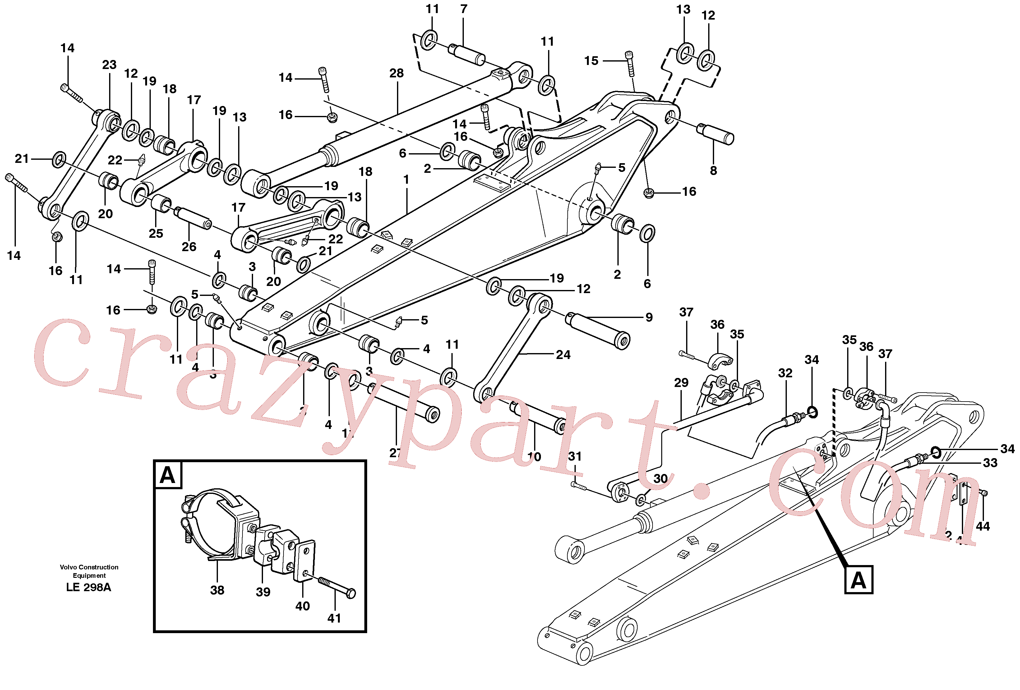 VOE14370081 for Volvo Dipper arm incl. connect.(LE298A assembly)