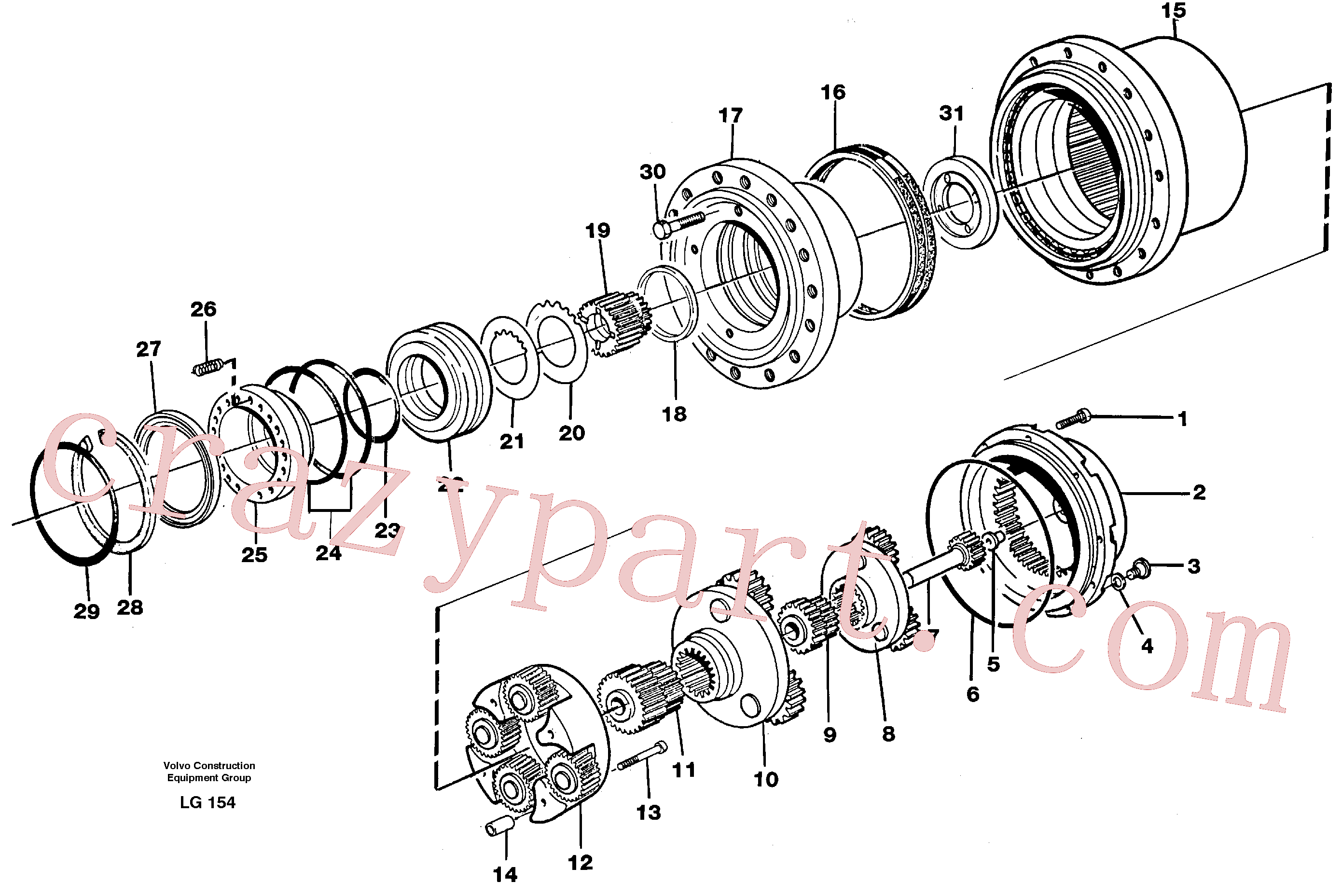 RM20341566 for Volvo Planetary gear, travel(LG154 assembly)