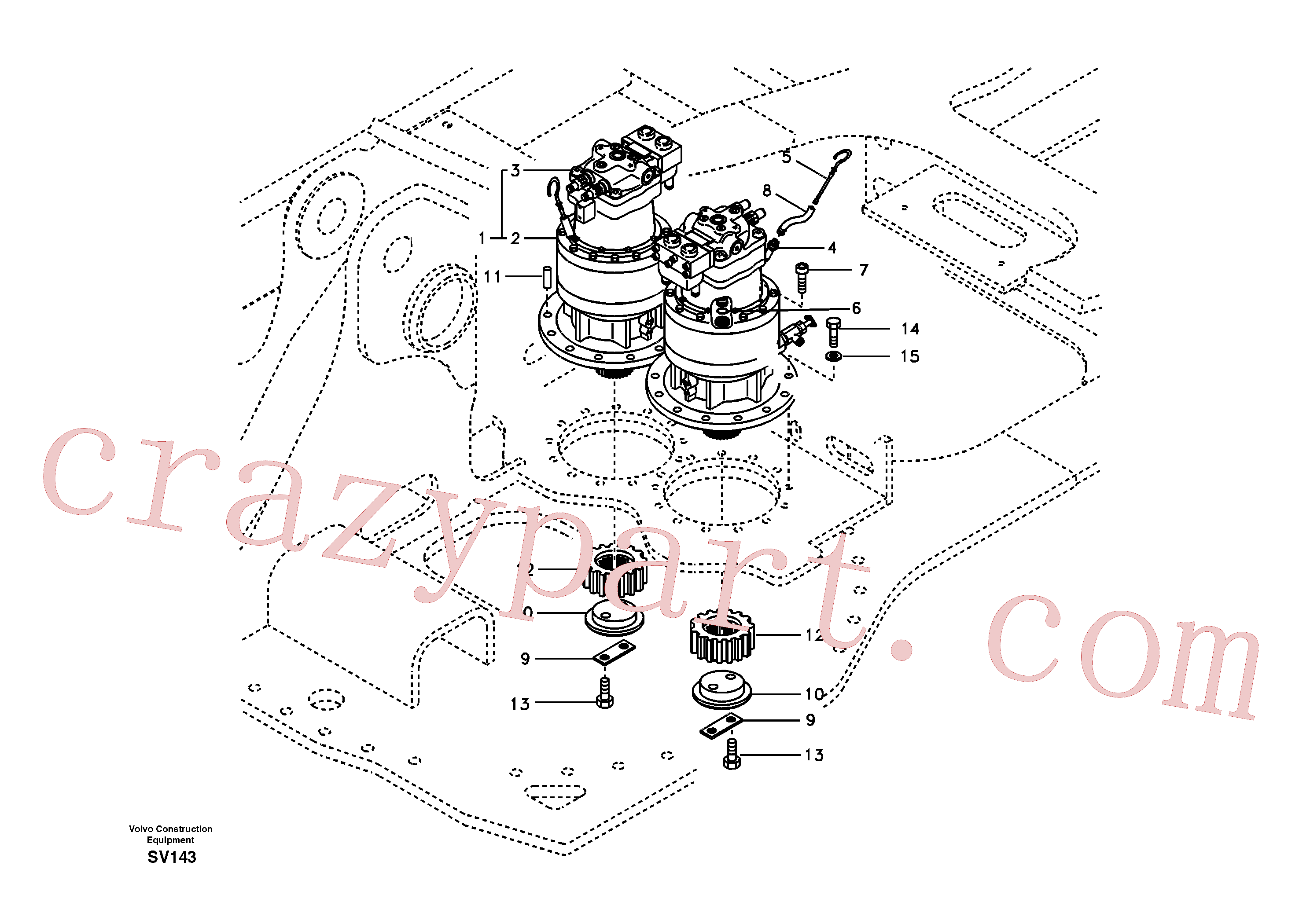 SA7118-30140 Gearbox for Volvo Excavator Parts